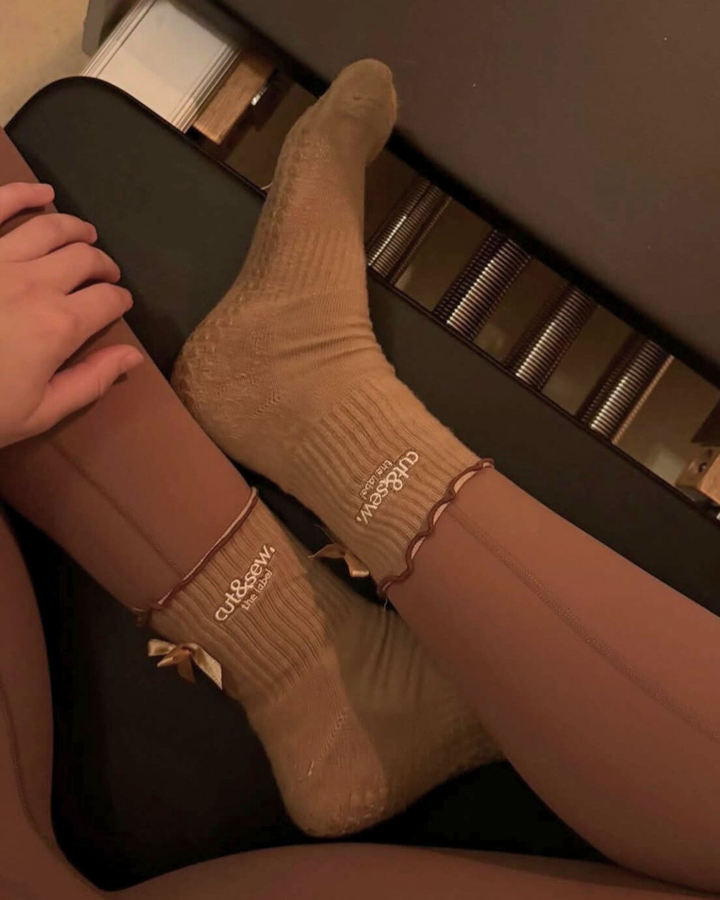 caramel pilates grip socks