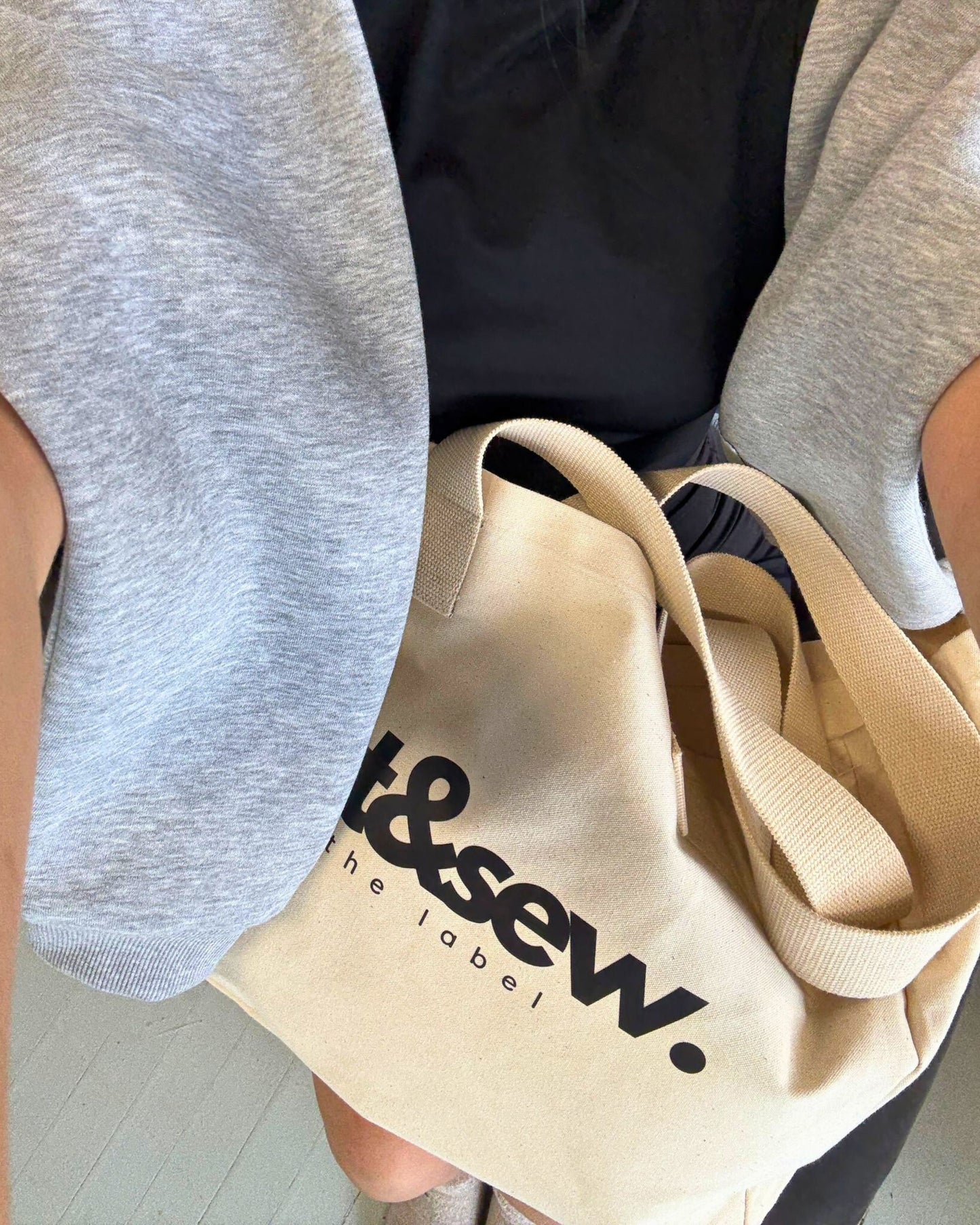 natural cut&sew the label tote bag