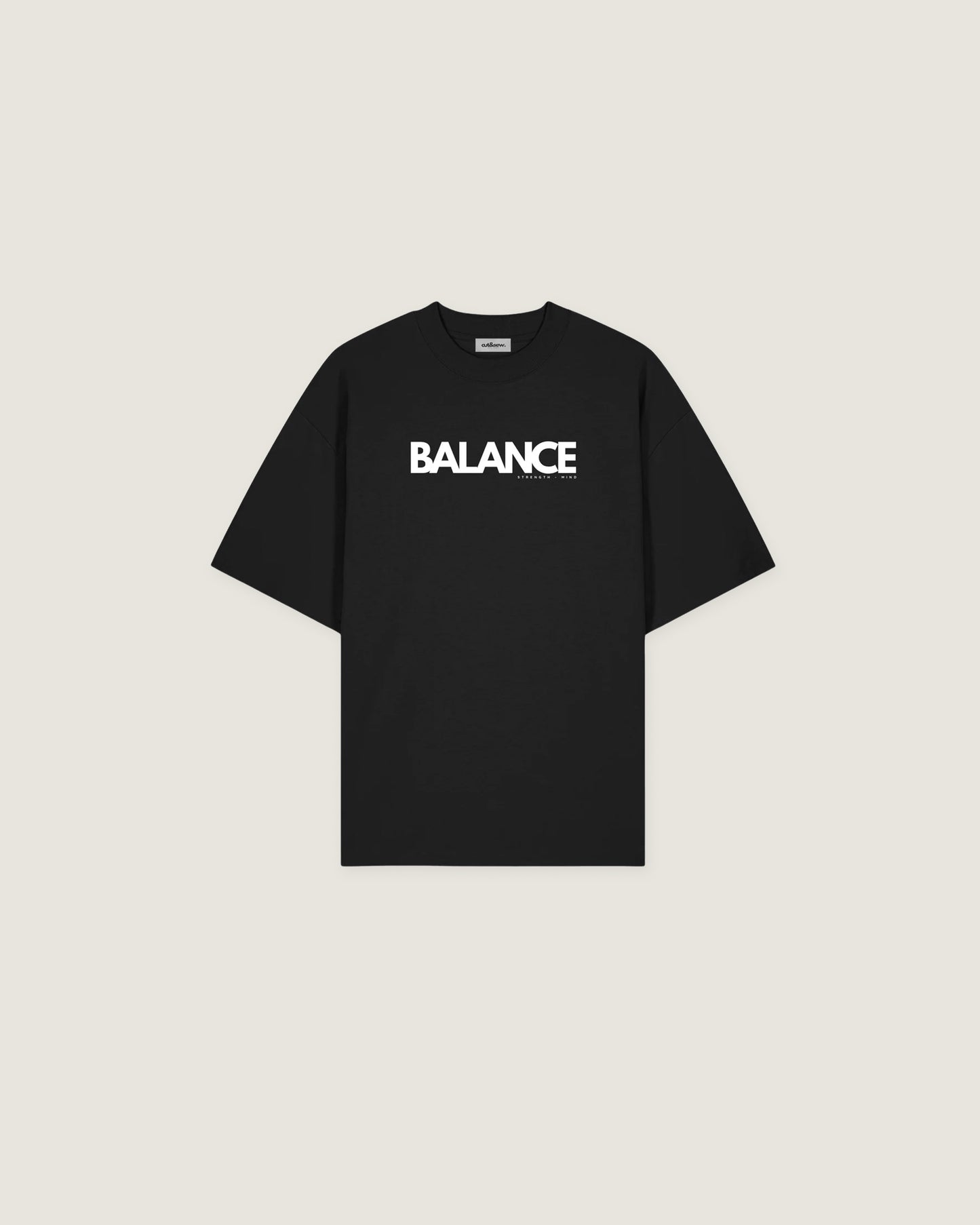 noir balance strength mind t-shirt