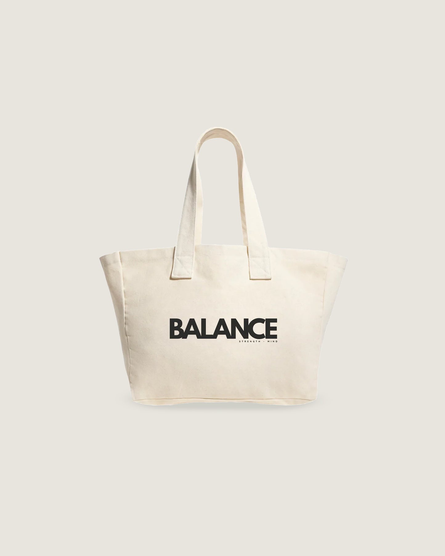 natural balance strength mind tote bag
