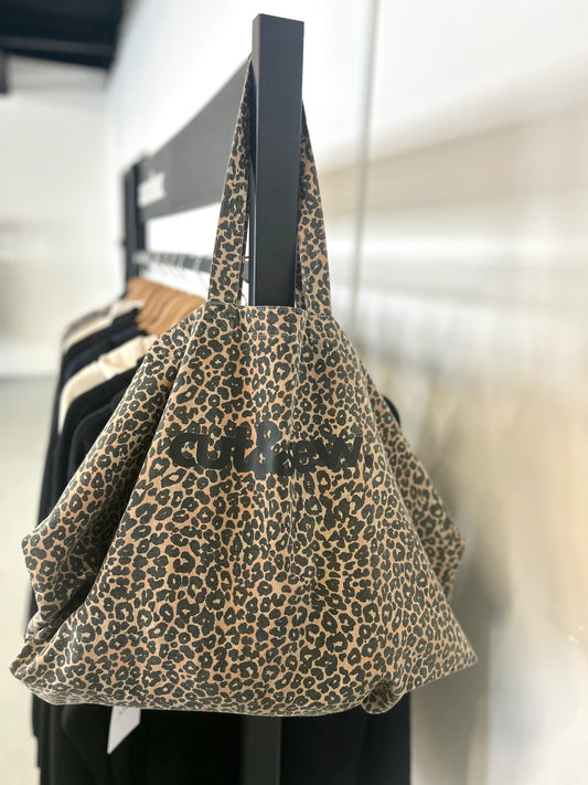 oversized leopard print tote bag