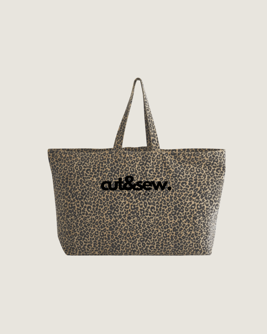 oversized leopard print tote bag