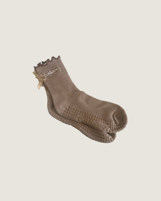 caramel pilates grip socks